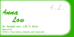 anna low business card